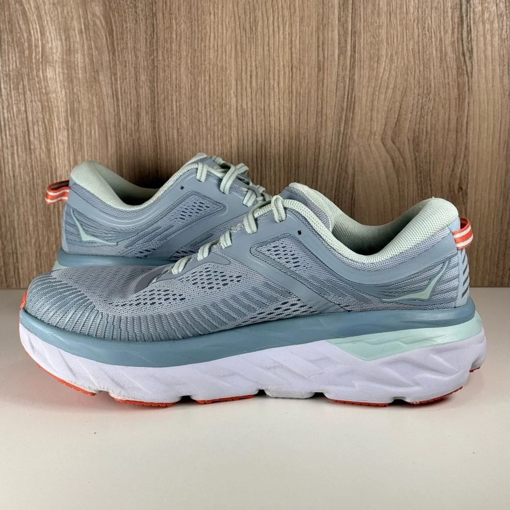 Hoka One One Bondi 7 Blue Running Shoes 1110519 BFBG Women’s Size 7 - Picture 5 of 9